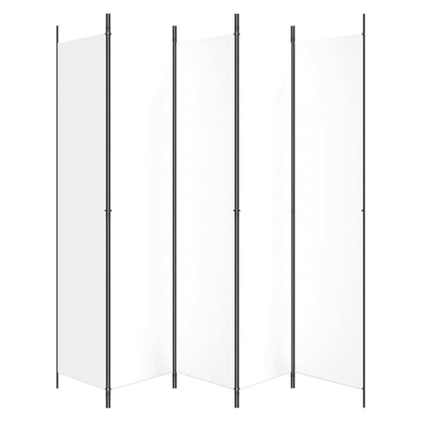 Rumdelere - Living 5-panels rumdeler 250x220 cm stof hvid