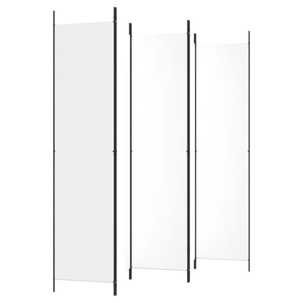 Rumdelere - Living 5-panels rumdeler 250x220 cm stof hvid