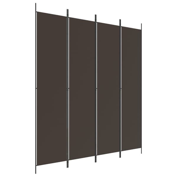 Rumdelere - Living 4-panels rumdeler 200x220 cm stof brun