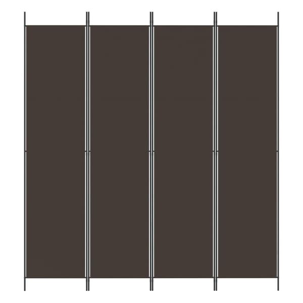 Rumdelere - Living 4-panels rumdeler 200x220 cm stof brun