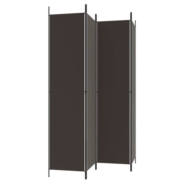 Rumdelere - Living 4-panels rumdeler 200x220 cm stof brun