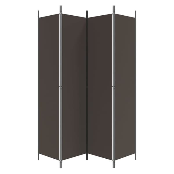 Rumdelere - Living 4-panels rumdeler 200x220 cm stof brun