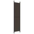 Miniatyrbillede 7 af 9: Rumdelere - Living 4-panels rumdeler 200x220 cm stof brun