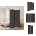Miniatyrbillede 1 af 9: Rumdelere - Living 4-panels rumdeler 200x220 cm stof brun
