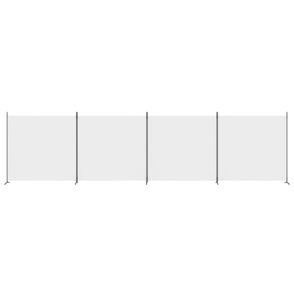 Rumdelere - Living 4-panels rumdeler 698x180 cm stof hvid