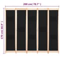 Miniatyrbillede 9 af 9: Rumdelere - Living 5-panels rumdeler 200 x 170 x 4 cm stof sort