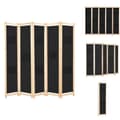 Miniatyrbillede 1 af 9: Rumdelere - Living 5-panels rumdeler 200 x 170 x 4 cm stof sort