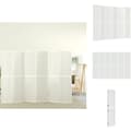 Miniatyrbillede 1 af 8: Rumdelere - Living 6-panels rumdeler 240x170 cm foldbar japansk stil hvid