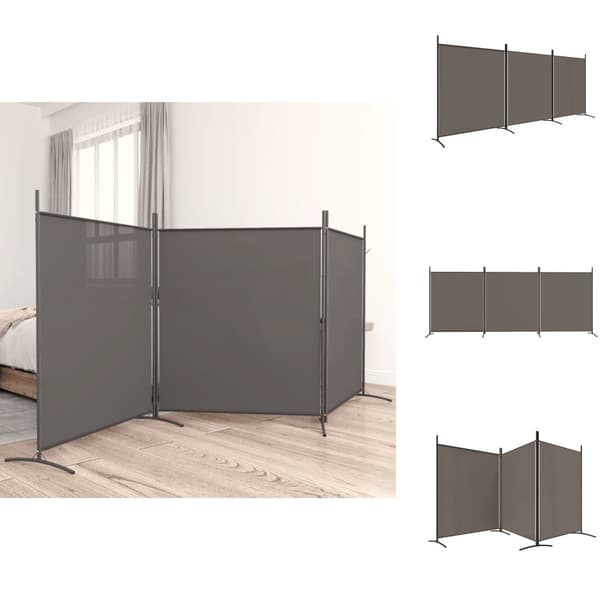 Rumsavdelare - Living Rumsavdelare 3 paneler antracit 525x180 cm tyg
