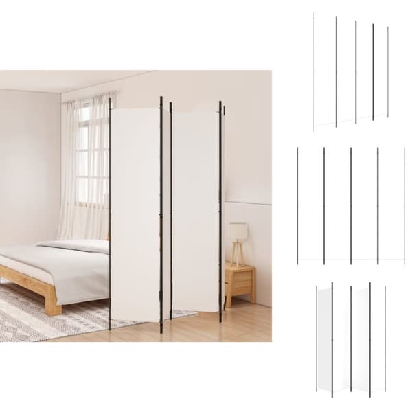 Rumdelere - Living 4-panels rumdeler 200x220 cm stof hvid
