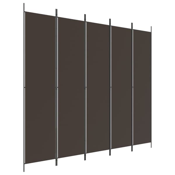 Rumdelere - Living 5-panels rumdeler 250x220 cm stof brun