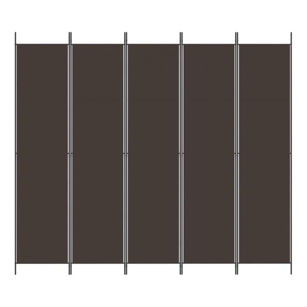 Rumdelere - Living 5-panels rumdeler 250x220 cm stof brun