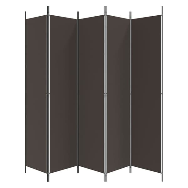 Rumdelere - Living 5-panels rumdeler 250x220 cm stof brun