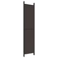 Miniatyrbillede 7 af 9: Rumdelere - Living 5-panels rumdeler 250x220 cm stof brun