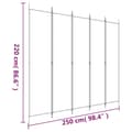 Miniatyrbillede 9 af 9: Rumdelere - Living 5-panels rumdeler 250x220 cm stof brun