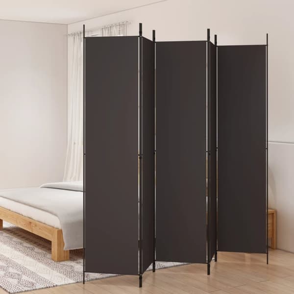 Rumdelere - Living 5-panels rumdeler 250x220 cm stof brun