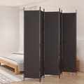 Miniatyrbillede 2 af 9: Rumdelere - Living 5-panels rumdeler 250x220 cm stof brun