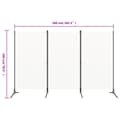 Miniatyrbillede 6 af 6: Rumdelere - Living 3-panels rumdeler 260x180 cm stof hvid