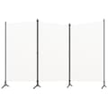 Miniatyrbillede 2 af 6: Rumdelere - Living 3-panels rumdeler 260x180 cm stof hvid