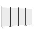 Miniatyrbillede 3 af 9: Rumdelere - Living 4-panels rumdeler 346x180 cm stof hvid