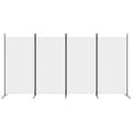 Miniatyrbillede 4 af 9: Rumdelere - Living 4-panels rumdeler 346x180 cm stof hvid