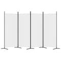 Miniatyrbillede 5 af 9: Rumdelere - Living 4-panels rumdeler 346x180 cm stof hvid