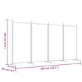 Miniatyrbillede 9 af 9: Rumdelere - Living 4-panels rumdeler 346x180 cm stof hvid