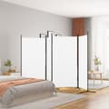 Miniatyrbillede 2 af 9: Rumdelere - Living 4-panels rumdeler 346x180 cm stof hvid