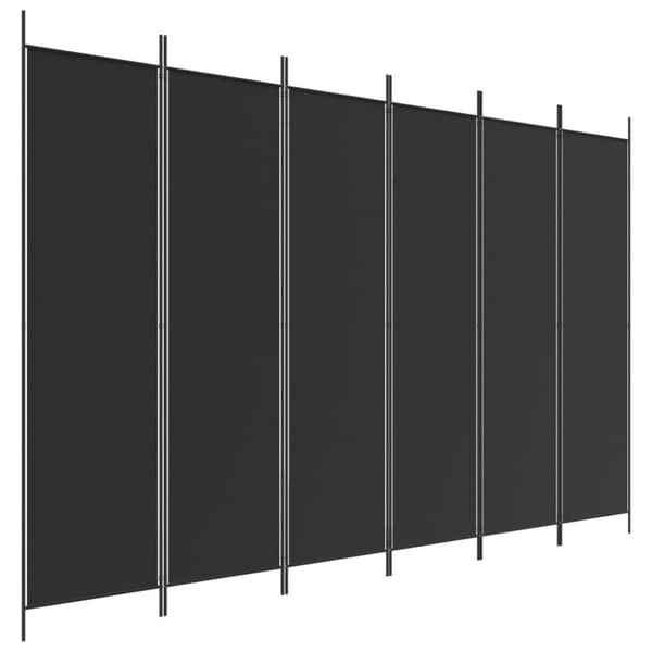 Rumdelere - Living 6-panels rumdeler 300x200 cm stof sort