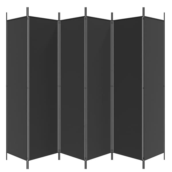 Rumdelere - Living 6-panels rumdeler 300x200 cm stof sort