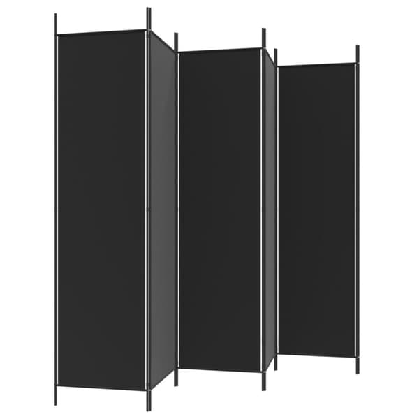 Rumdelere - Living 6-panels rumdeler 300x200 cm stof sort
