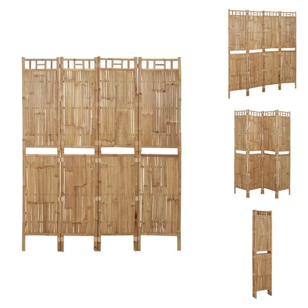 Rumdelere - Living 4-panels rumdeler 160x180 cm bambus