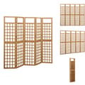 Miniatyrbillede 1 af 7: Rumdelere - Living 5-panels rumdeler/espalier 201,5x180 cm massivt grantræ