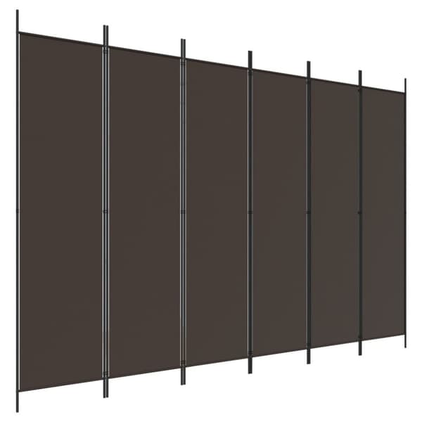 Rumdelere - Living 6-panels rumdeler 300x200 cm stof brun