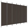 Miniatyrbillede 3 af 9: Rumdelere - Living 6-panels rumdeler 300x200 cm stof brun