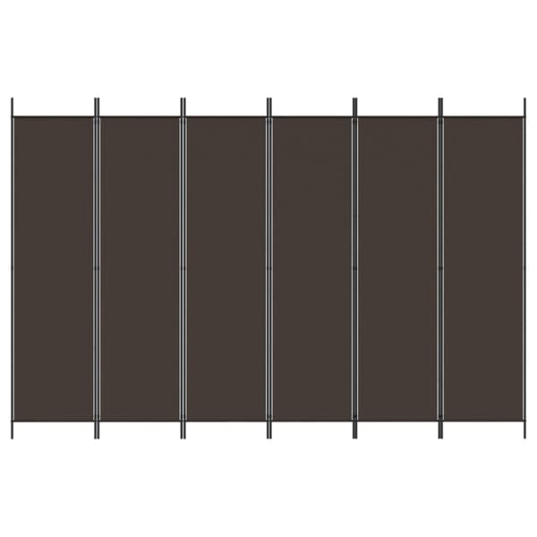 Rumdelere - Living 6-panels rumdeler 300x200 cm stof brun