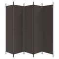 Miniatyrbillede 5 af 9: Rumdelere - Living 6-panels rumdeler 300x200 cm stof brun