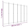 Miniatyrbillede 9 af 9: Rumdelere - Living 6-panels rumdeler 300x200 cm stof brun