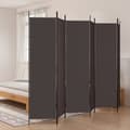 Miniatyrbillede 2 af 9: Rumdelere - Living 6-panels rumdeler 300x200 cm stof brun