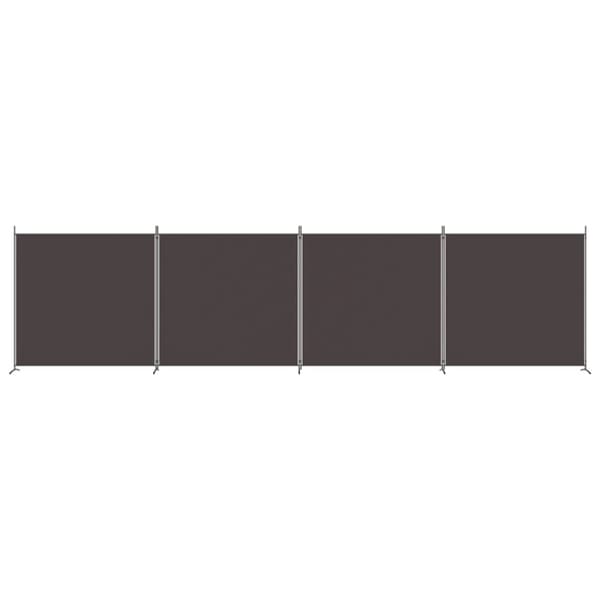 Rumdelere - Living 4-panels rumdeler 698x180 cm stof brun