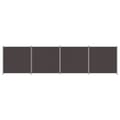 Miniatyrbillede 4 af 9: Rumdelere - Living 4-panels rumdeler 698x180 cm stof brun