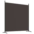 Miniatyrbillede 7 af 9: Rumdelere - Living 4-panels rumdeler 698x180 cm stof brun