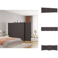 Miniatyrbillede 1 af 9: Rumdelere - Living 4-panels rumdeler 698x180 cm stof brun
