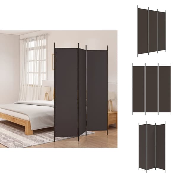 Rumsavdelare - Living Rumsavdelare 3 paneler 150 x 200 cm brun tyg