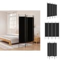 Miniatyrbillede 1 af 9: Rumdelere - Living 4-panels rumdeler 160x200 cm stof sort