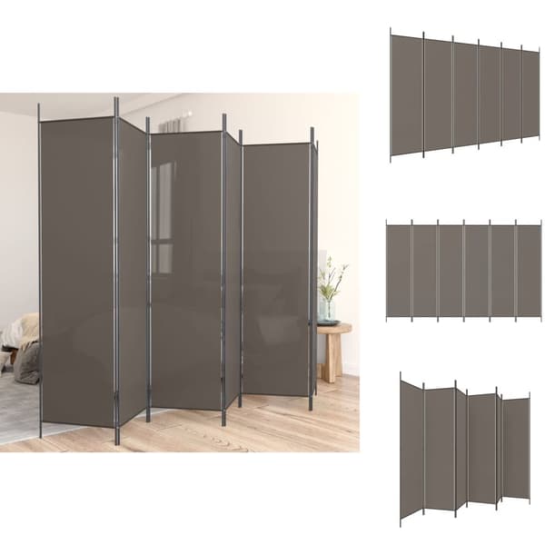 Rumdelere - Living 6-panels rumdeler 300x220 cm stof antracitgrå