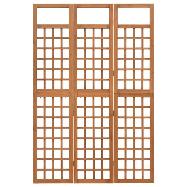 Rumdelere - Living 3-panels rumdeler/espalier 121x180,5 cm massivt grantræ