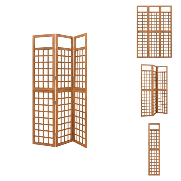 Rumdelere - Living 3-panels rumdeler/espalier 121x180,5 cm massivt grantræ