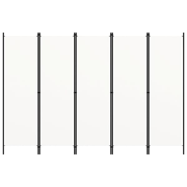 Rumdelere - Living 5-panels rumdeler 250 x 180 cm hvid