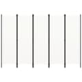 Miniatyrbillede 4 af 7: Rumdelere - Living 5-panels rumdeler 250 x 180 cm hvid